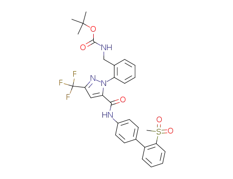 {2-[5-(2'-methanesulfonyl-biphenyl-4-yl-carbamoyl)-3-trifluoromethyl-pyrazol-1-yl]benzyl}-carbamic acid t-butyl ester
