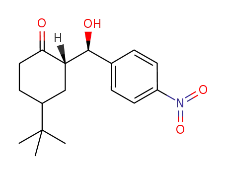 Molecular Structure of 1187618-63-8 ((2S,1'R)-2-[1'-hydroxy-1'-(4-nitrophenyl)methyl]-4-tert-butylcyclohexanone)