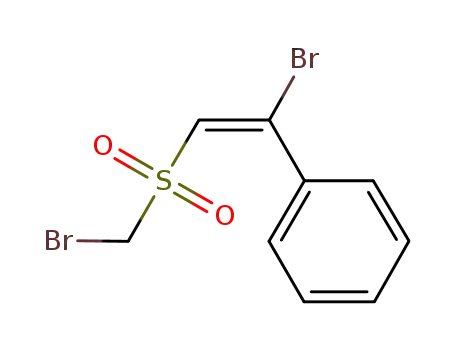 Molecular Structure of 648428-36-8 (Benzene, [(1E)-1-bromo-2-[(bromomethyl)sulfonyl]ethenyl]-)