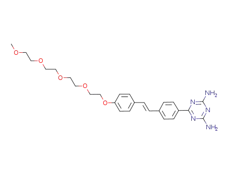 (E)-4-[2-(4-(methoxytetraethoxy)phenyl)vinyl]phenyl diaminotriazine