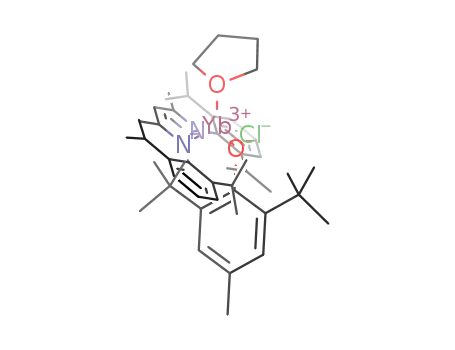 Molecular Structure of 573984-25-5 ((N,N'-diisopropylphenyl-2,4-pentanediimine)YbCl(THF)(2,6-di-tert-butyl-4-methylphenoxo))