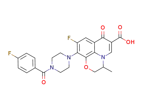 8-fluoro-9-[4-(4-fluorobenzoyl)piperazin-1-yl]-3-methyl-6-oxo-2,3-dihydro-6H-1-oxa-3a-aza-phenalene-5-carboxylic acid