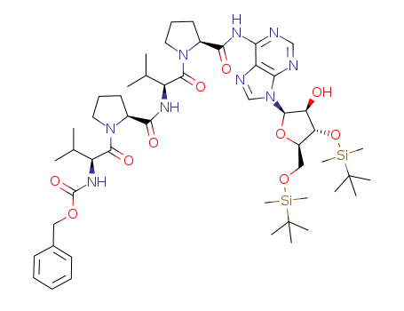 4-N-[Nα-(benzyloxycarbonyl)valylprolylvalylprolyl]-3',5'-bis-O-(tert-butyldimethylsilyl)-1-β-D-arabinofuranosyladenine