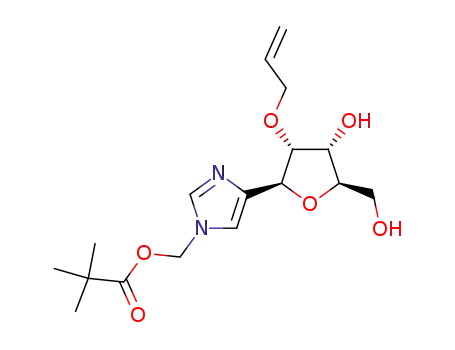 Molecular Structure of 872088-52-3 ([4-(2-O-allyl-β-D-ribofuranosyl)imidazol-1-yl]methyl 2,2-dimethylpropiolate)