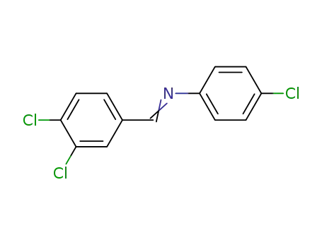 Molecular Structure of 55327-53-2 (Benzenamine, 4-chloro-N-[(3,4-dichlorophenyl)methylene]-)