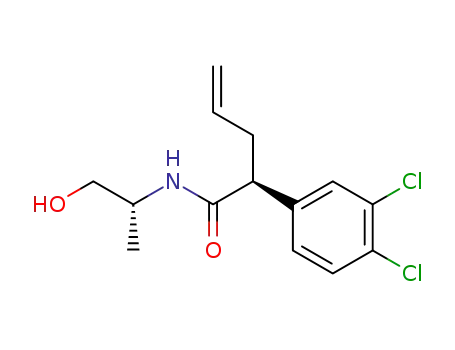 Molecular Structure of 711020-28-9 ((2S)-2-(3,4-dichlorophenyl)-N-[(1R)-2-hydroxy-1-methylethyl]pent-4-enamide)