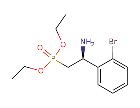 Molecular Structure of 827321-00-6 (Phosphonic acid, [(2S)-2-amino-2-(2-bromophenyl)ethyl]-, diethyl ester)