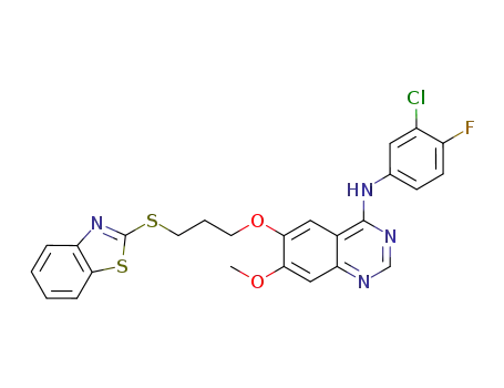 6-[3-(benzothiazol-2-ylthio)propoxy]-N-(3-chloro-4-fluorophenyl)-7-methoxyquinazolin-4-amine
