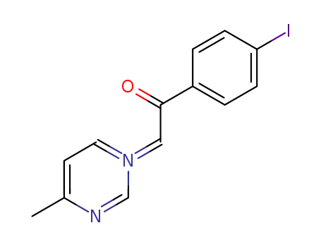 Molecular Structure of 872691-39-9 (Pyrimidinium, 4-methyl-, 1-[2-(4-iodophenyl)-2-oxoethylide])