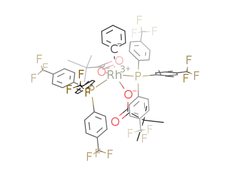 Molecular Structure of 851530-55-7 ([(p-CF<sub>3</sub>-C<sub>6</sub>H<sub>4</sub>)3P]2 bis(pivalate) rhodium(I)Ph)