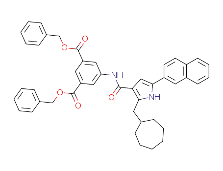 5-[(2-cycloheptylmethyl-5-naphthalen-2-yl-1<i>H</i>-pyrrole-3-carbonyl)-amino]-isophthalic acid dibenzyl ester