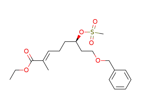 ethyl (R,E)-8-benzyloxy-6-methanesulfonyloxy-2-methyl-2-octenoate