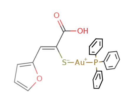 (3-(2-furyl)-2-sulfanylpropenoato)(triphenylphosphine)gold
