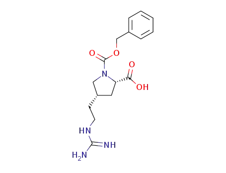 Molecular Structure of 1026459-86-8 ((2S,4S)-4-(2-Guanidino-ethyl)-pyrrolidine-1,2-dicarboxylic acid 1-benzyl ester)
