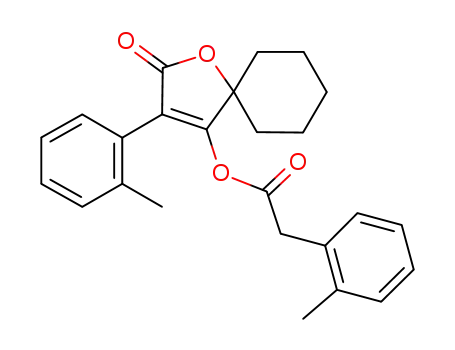 Molecular Structure of 1256911-71-3 (2-oxo-3-o-tolyl-1-oxaspiro[4.5]dec-3-en-4-yl 2-o-tolylacetate)