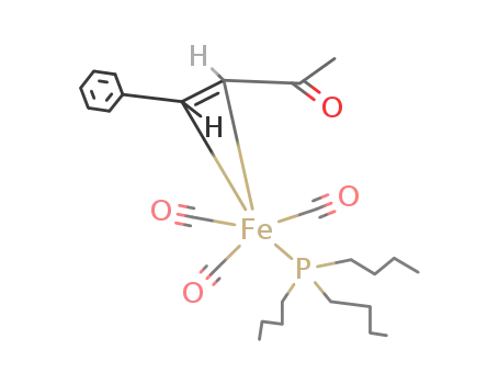 tricarbonyl{3,4-η-((E)-4-phenylbut-3-en-2-one)}(tributylphosphine)iron