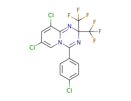 7,9-dichloro-4-(4-chlorophenyl)-2,2-bis(trifluoromethyl)-2H-pyrido[1,2-a][1,3,5]triazine