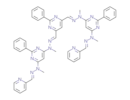 2-phenylpyrimidine-4,6-dicarboxaldehyde bis{methyl{6-[1-methyl-2-(pyridin-2-ylmethylene)hydrazino]2-phenylpyrimidin-4-yl}hydrazone}