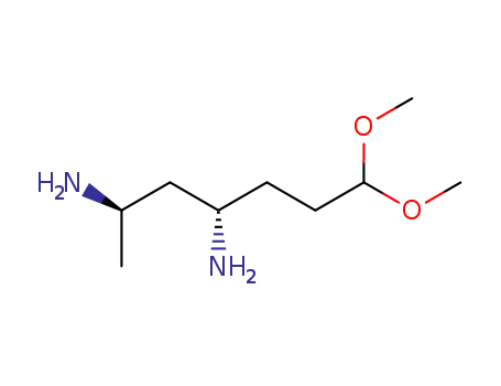 Molecular Structure of 881661-94-5 (2,4-Heptanediamine, 7,7-dimethoxy-, (2R,4S)-)