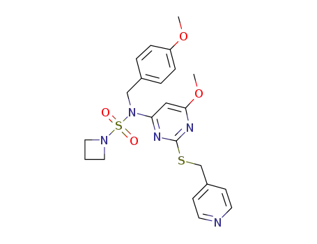 N-[(4-methoxyphenyl)methyl]-N-[6-methoxy-2-[[(pyridin-4-yl)methyl]thio]pyrimidin-4-yl]azetidine-1-sulfonamide