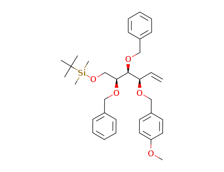 tert-butyl-[(2S,3S,4R)-2,3-bis(benzyloxy)-4-(4-methoxybenzyloxy)hex-5-enyloxy]dimethylsilane