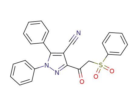 1,5-diphenyl-3-[2-(phenylsulfonyl)acetyl]-1H-pyrazole-4-carbonitrile