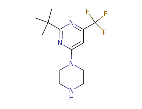 2-(tert-Butyl)-4-(piperazin-1-yl)-6-(trifluoromethyl)pyrimidine