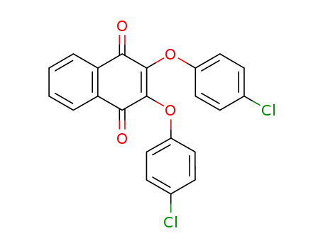 Molecular Structure of 91270-21-2 (1,4-Naphthalenedione, 2,3-bis(4-chlorophenoxy)-)
