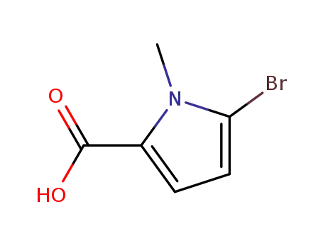 Molecular Structure of 865186-82-9 (5-Bromo-1-methyl-1H-pyrrole-2-carboxylicacid)