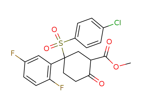5-(4-chloro-benzenesulfonyl)-5-(2,5-difluoro-phenyl)-2-oxo-cyclohexanecarboxylic acid methyl ester