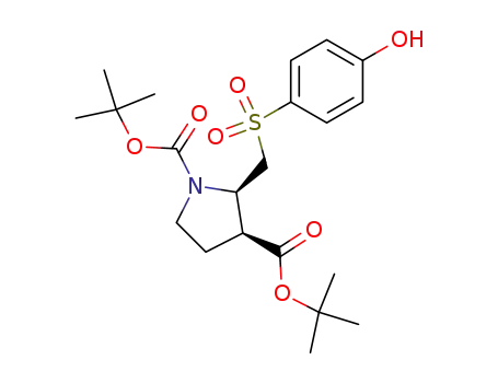 (2R,3S)-2-(4-Hydroxy-benzenesulfonylmethyl)-pyrrolidine-1,3-dicarboxylic acid di-tert-butyl ester