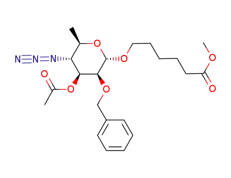 5-methoxycarbonylpentyl 3-O-acetyl-4-azido-2-O-benzyl-4,6-dideoxy-α-D-mannopyranoside