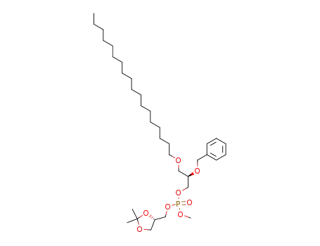 Phosphoric acid (R)-2-benzyloxy-3-octadecyloxy-propyl ester (S)-2,2-dimethyl-[1,3]dioxolan-4-ylmethyl ester methyl ester