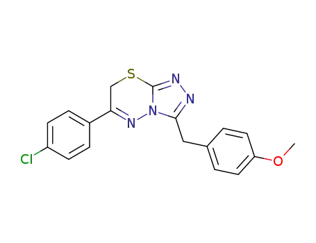 3-(4-methoxyphenylmethyl)-6-(4-chlorophenyl)-7H-1,2,4-triazolo[3,4-b]-1,3,4-thiadiazine