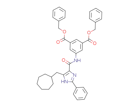 Molecular Structure of 1025804-79-8 (5-[(5-cycloheptylmethyl-2-phenyl-1<i>H</i>-imidazole-4-carbonyl)-amino]-isophthalic acid dibenzyl ester)