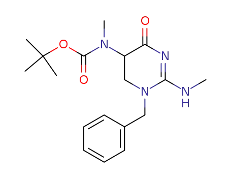 Carbamic acid,
methyl[1,4,5,6-tetrahydro-2-(methylamino)-4-oxo-1-(phenylmethyl)-5-pyr
imidinyl]-, 1,1-dimethylethyl ester