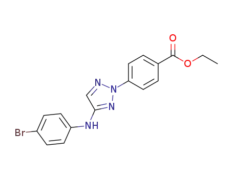Molecular Structure of 895632-97-0 (Benzoic acid, 4-[4-[(4-bromophenyl)amino]-2H-1,2,3-triazol-2-yl]-, ethyl
ester)
