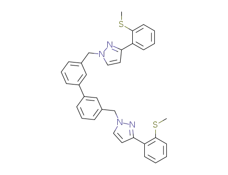 (C<sub>6</sub>H<sub>4</sub>CH<sub>2</sub>N<sub>2</sub>C<sub>3</sub>H<sub>2</sub>C<sub>6</sub>H<sub>4</sub>SCH<sub>3</sub>)2