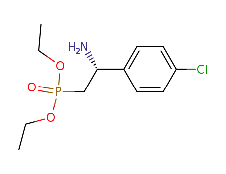 Molecular Structure of 827321-03-9 (Phosphonic acid, [(2R)-2-amino-2-(4-chlorophenyl)ethyl]-, diethyl ester)