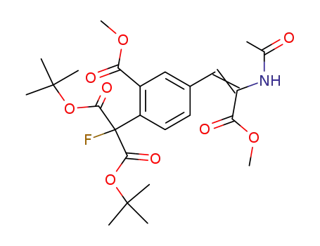 2-[4-(2-acetylamino-2-methoxycarbonyl-vinyl)-2-methoxycarbonyl-phenyl]-2-fluoro-malonic acid di-<i>tert</i>-butyl ester