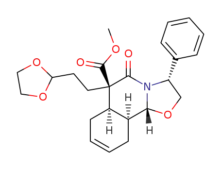 (3R,6R,6aR,10aS,10bR)-6-(2-[1,3]Dioxolan-2-yl-ethyl)-5-oxo-3-phenyl-2,3,6,6a,7,10,10a,10b-octahydro-5H-oxazolo[2,3-a]isoquinoline-6-carboxylic acid methyl ester