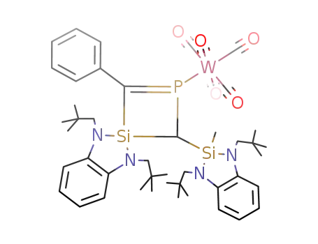 [W(CO)5]C<sub>2</sub>HPSi((NCH<sub>2</sub>C(CH<sub>3</sub>)3)2C<sub>6</sub>H<sub>4</sub>)(C<sub>6</sub>H<sub>5</sub>)(Si(CH<sub>3</sub>)((NCH<sub>2</sub>C(CH<sub>3</sub>)3)2C<sub>6</sub>H<sub>4</sub>))