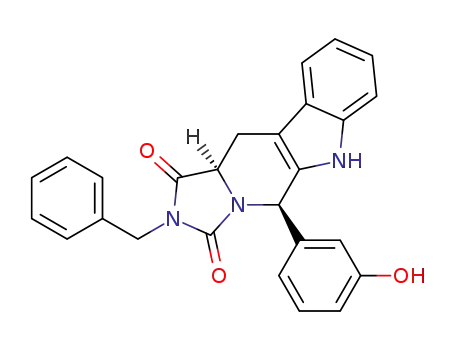 (5R,11aR)-2-benzyl-5-(3-hydroxyphenyl)-6H-1,2,3,5,11,11a-hexahydro-imidazo[1,5-b]-β-carboline-1,3-dione