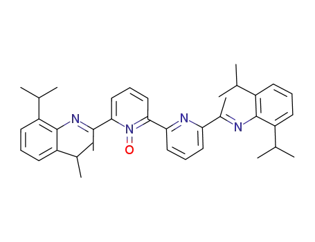 Molecular Structure of 1071158-06-9 (6,6'-bis-{1-[(E)-2,6-diisopropylphenylimino]ethyl}-[2,2']bipyridyl-mono-N-oxide)