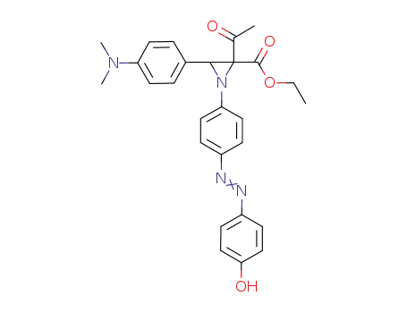 2-acetyl-2-ethoxycarbonyl-1-[4-(4-hydroxyphenylazo)phenyl]-3-(4-dimethylaminophenyl)aziridine