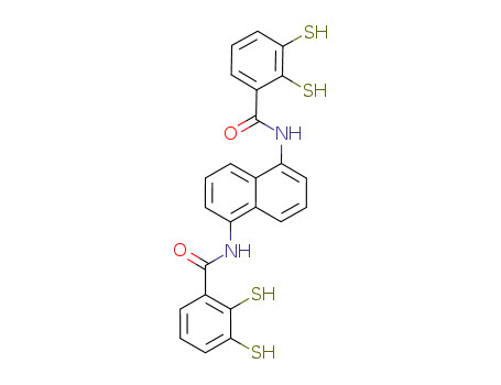 Molecular Structure of 1034653-53-6 (C<sub>10</sub>H<sub>6</sub>(NHCOC<sub>6</sub>H<sub>3</sub>(SH)2)2)