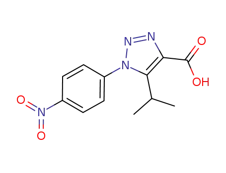 Molecular Structure of 1097141-82-6 (5-isopropyl-1-(4-nitrophenyl)-1H-1,2,3-triazole-4-carboxylic acid)