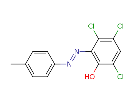 Molecular Structure of 109976-80-9 (Phenol, 3,4,6-trichloro-2-[(4-methylphenyl)azo]-, (E)-)