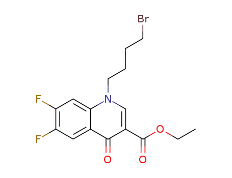 3-Quinolinecarboxylic acid,
1-(4-bromobutyl)-6,7-difluoro-1,4-dihydro-4-oxo-, ethyl ester