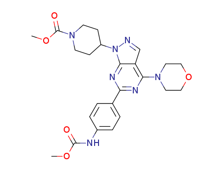 Methyl 4-(6-(4-(methoxycarbonylamino)phenyl)-4-morpholino-1H-pyrazolo[3,4-d]pyrimidin-1-yl)piperidine-1-carboxylate